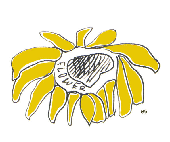 sun flower - 2021 - ink & digital sketch